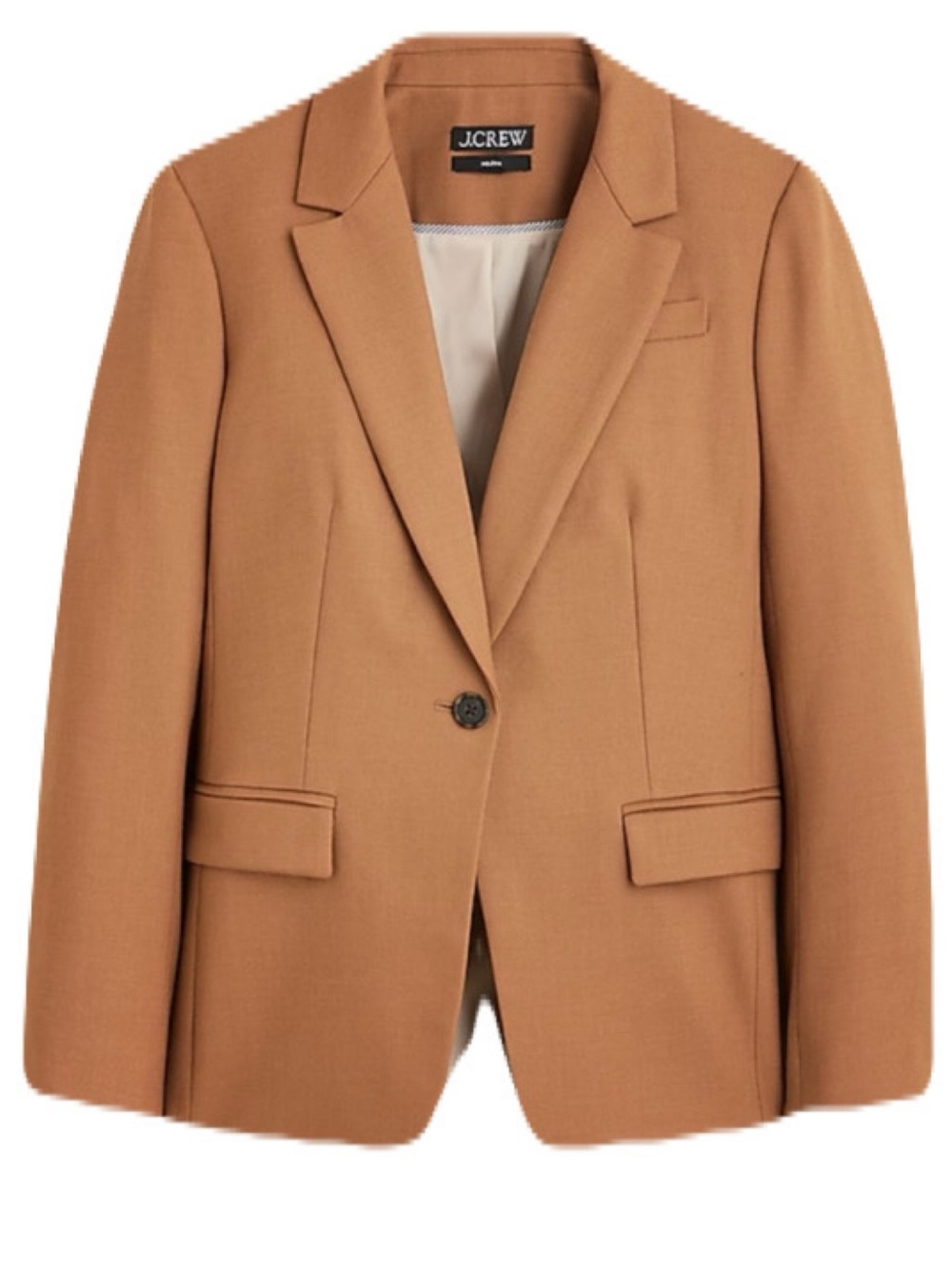 NEW J. Crew Women's 6 Camel Brown Single-Button Helena Blazer Preppy Old Money